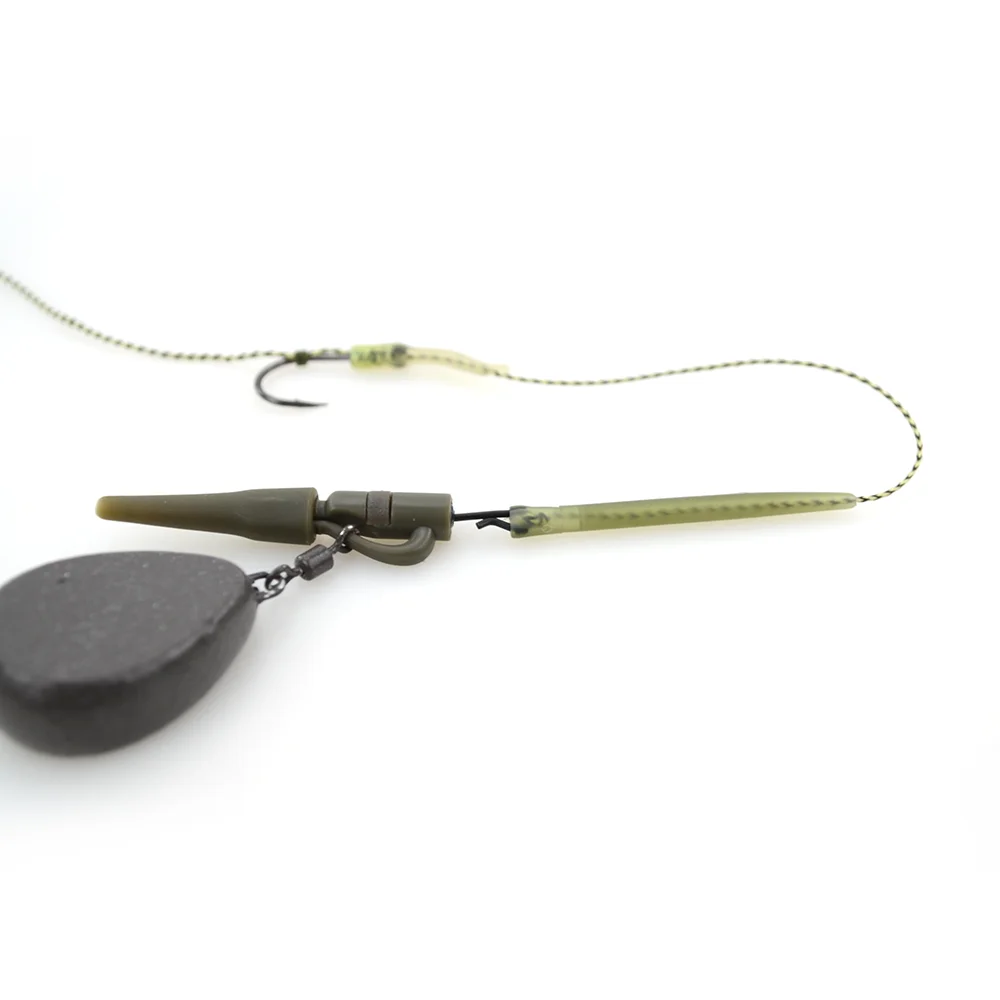 Hirisi 40 x Carp Fishing Safety Lead Clips Tail Rubber Cone Anti Tangle Sleeve Quick Change Swivels Fishing Accessories Rig M5-1