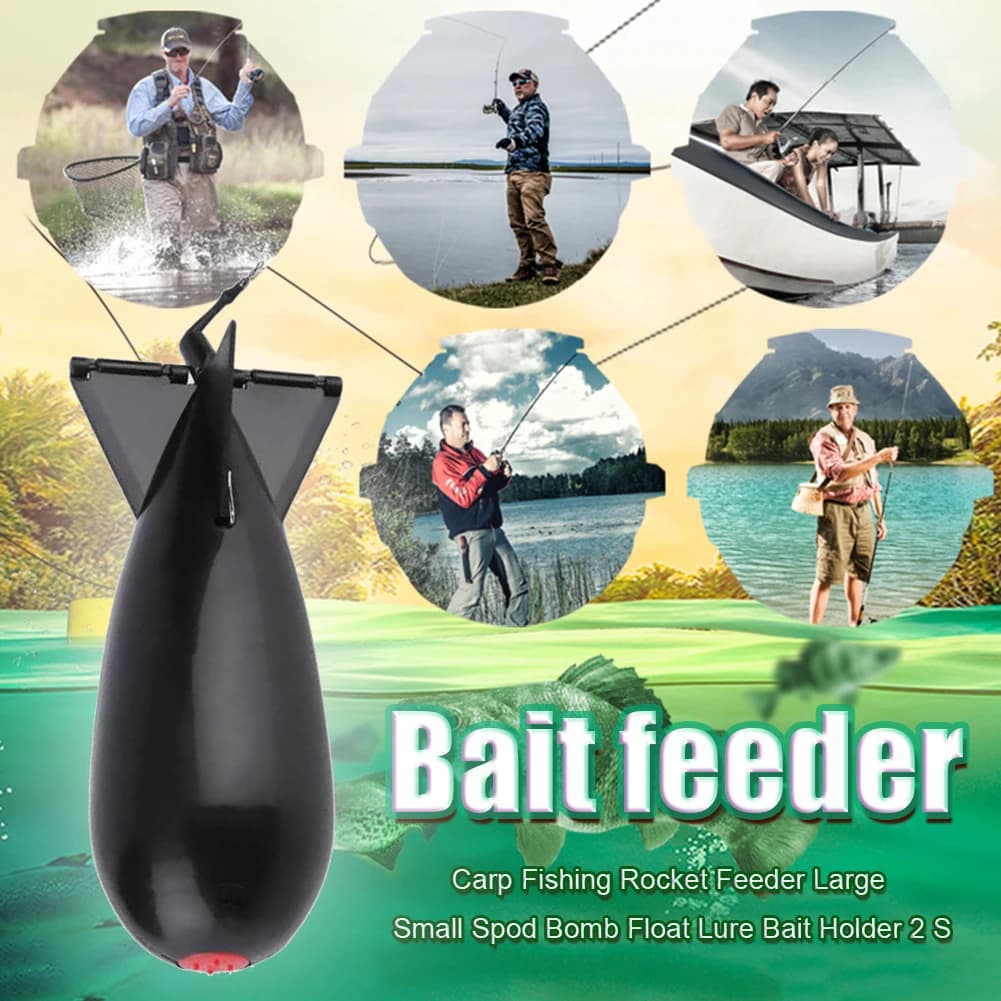 3-10pcs Carp Fishing Rocket Feeder Spod Bomb Float Lure Bait Holder Container Spomb Pellet Feeders Position Fishing Accessories
