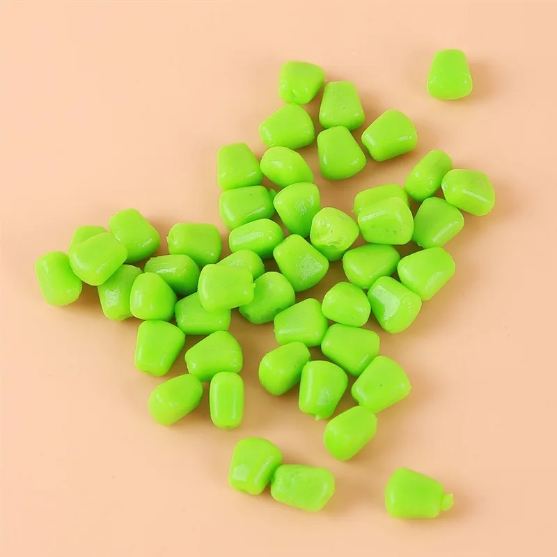 100 pcs Fake Soft Silicone Fishing Lure Grass Carp Baits Corn Kernels Jig The Smell Of Artificial Bait Tackle Set