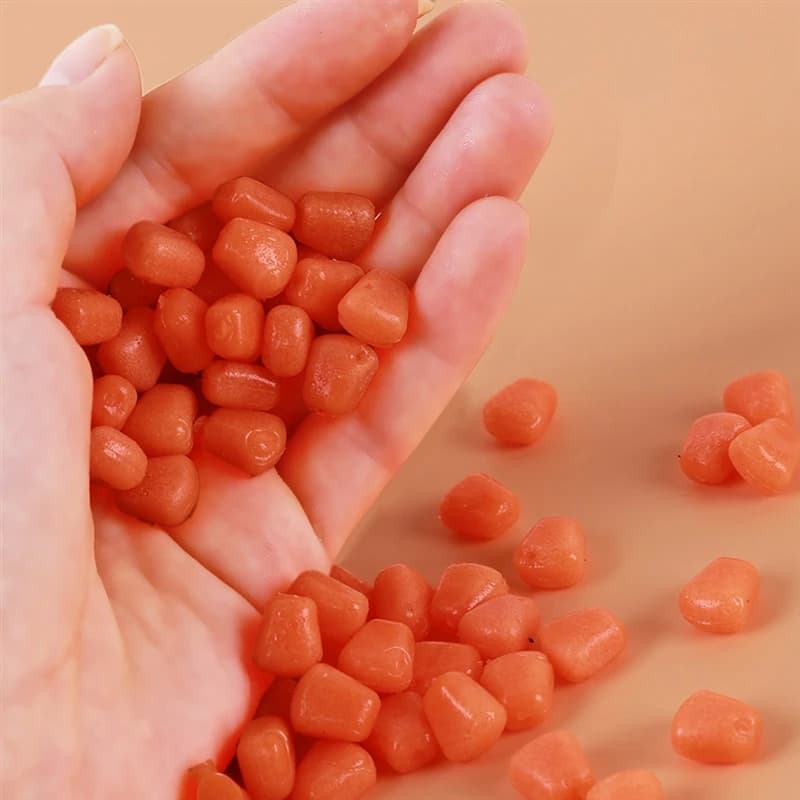 100 pcs Fake Soft Silicone Fishing Lure Grass Carp Baits Corn Kernels Jig The Smell Of Artificial Bait Tackle Set