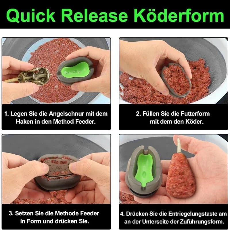 3pcs/6pcs Carp Fishing Method Feeders,20g/30g/40g/50g/60g Fishing Feeders with Quick Realease Mould,Carp Fishing Accessories