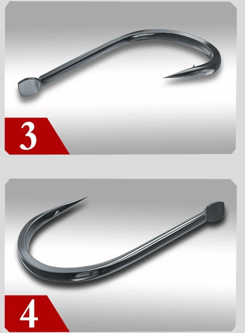 50PCS Small Fishing Hooks High Carbon Steel Freshwater Size 1 - 13 Barbed Carp Hooks