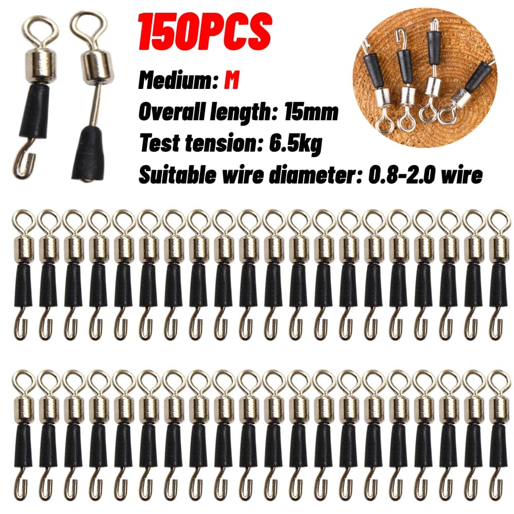 50-200Pcs Carp Fishing Quick Change Feeder Swivels Method Feeder Fishing Accessories Swivel Snaps Carp Fishing Tackle Connector