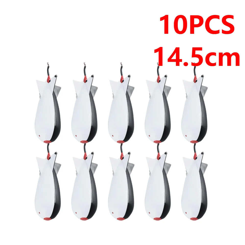 3-10pcs Carp Fishing Rocket Feeder Spod Bomb Float Lure Bait Holder Container Spomb Pellet Feeders Position Fishing Accessories