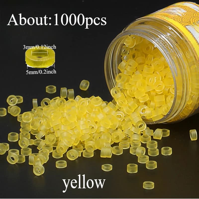 300/ 700/ 1000pcs Baits Elastic Rubber Rings Worm Bait Clip Fishing Hand Tied with Granular Rubber Bands Pellet Bait Bandage