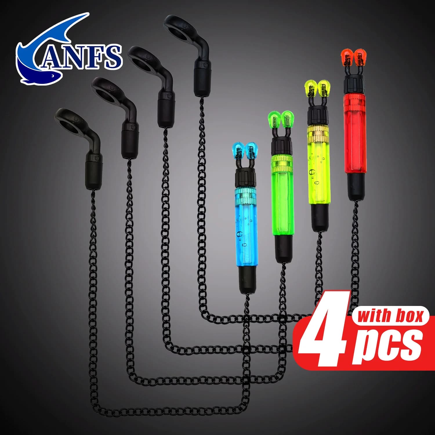 4pcs Carp Fishing Swingers Bobbins with Box for Fishing Alarm Indicator, Best for Christmas, Perfect for Thanksgiving