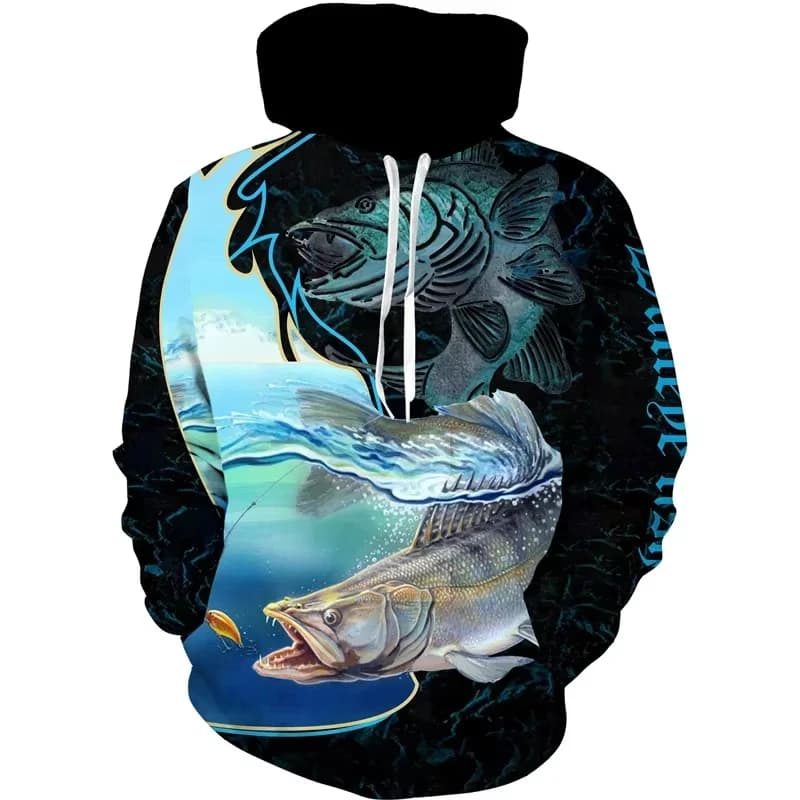 New 3D Print Carp Fishing Men's Hoodie Fashion Outdoor Camping Pullover Clothing Wild Fishing Enthusiast Sweatshirt Man Hoodies