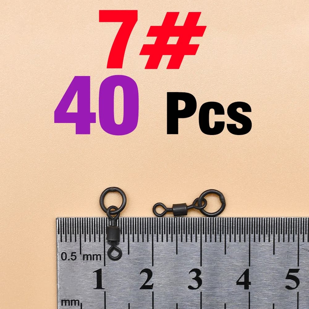 MNFT 40Pcs Quick Change Flexi Ring Swivel Rig Making Terminal Tackle Carp Fishing Accessories