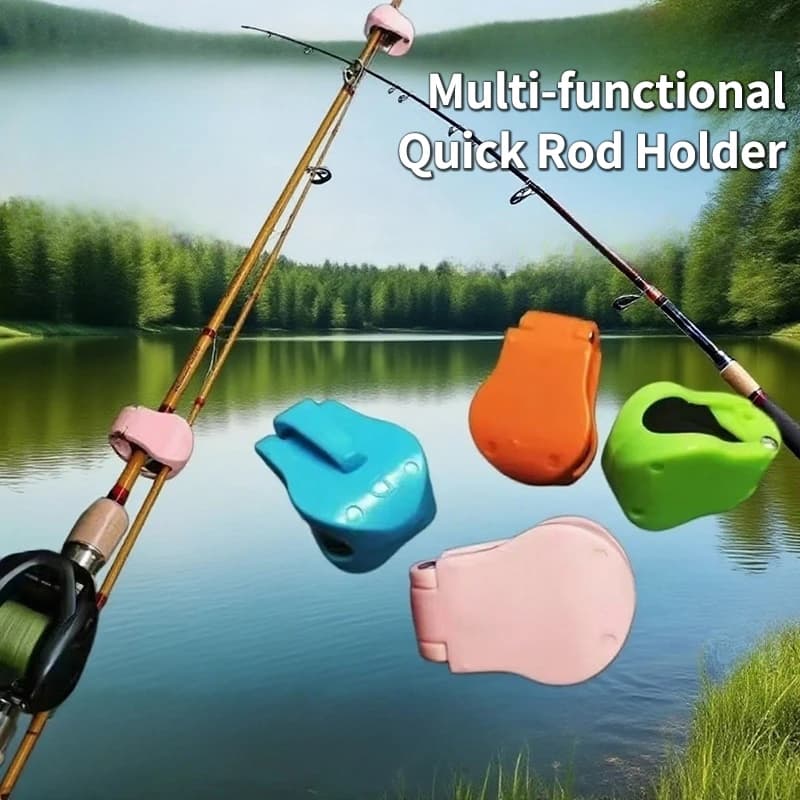 2/4/10pcs Quick-Attach Fishing Rod Clip Multifunctional Anti-Slip Fishing Rod Holder Grip Tackle Organizer Fishing Tools 낚시용품