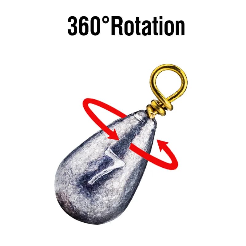 22Pcs/Box Fishing Weights Sinkers Teardrop-Shaped Fishing Lead Sinkers Bass Casting Drop Shot Weights for Saltwater Freshwater