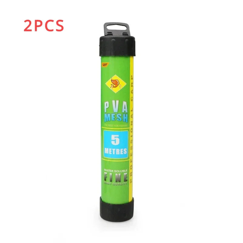 1/2PCS 5M Water Dissolving PVA Narrow Mesh Tube Net Carp Fishing Net Lures Refill Plunger Bar Tackle Carp Fishing  Accessories