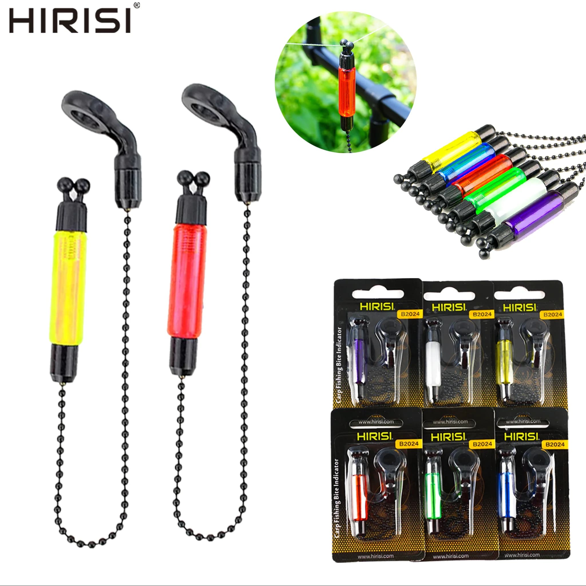 Hirisi 4Pcs Carp Fishing Swingers Bobbins for Fishing Alarm Indicator Bite Signal Alarm Fishing Accessories B2024