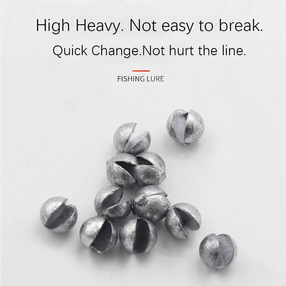 DNDYUJU 50pcs Round Split Shot Fishing Weights Lead Explosion Sinker Fishing Float Weight Tackle Tool Fishing Accessories
