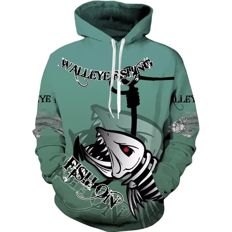 New 3D Print Carp Fishing Men's Hoodie Fashion Outdoor Camping Pullover Clothing Wild Fishing Enthusiast Sweatshirt Man Hoodies