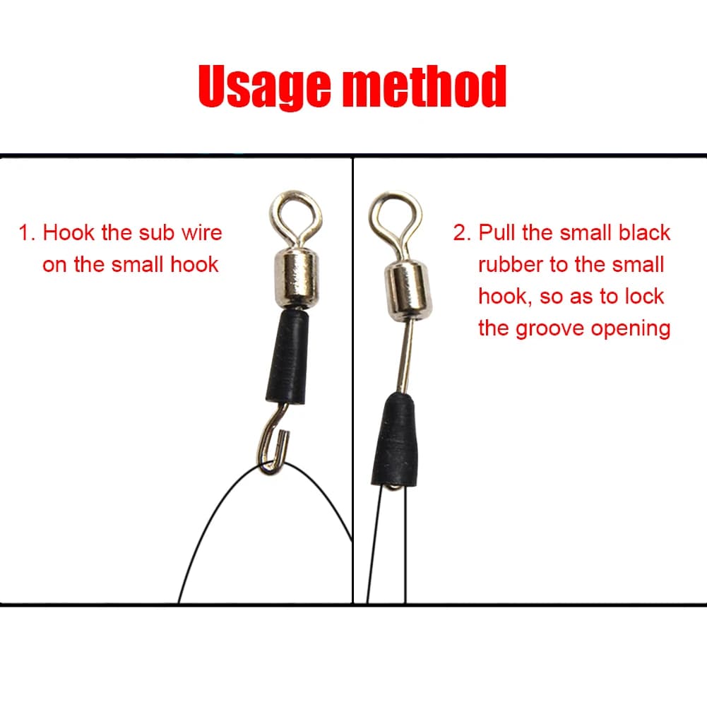 50-200Pcs Carp Fishing Quick Change Feeder Swivels Method Feeder Fishing Accessories Swivel Snaps Carp Fishing Tackle Connector