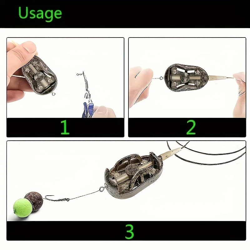 20g/30g/40g/50g/60g method feeder, fishing inline feeder, carp fishing feeder device kit feeder