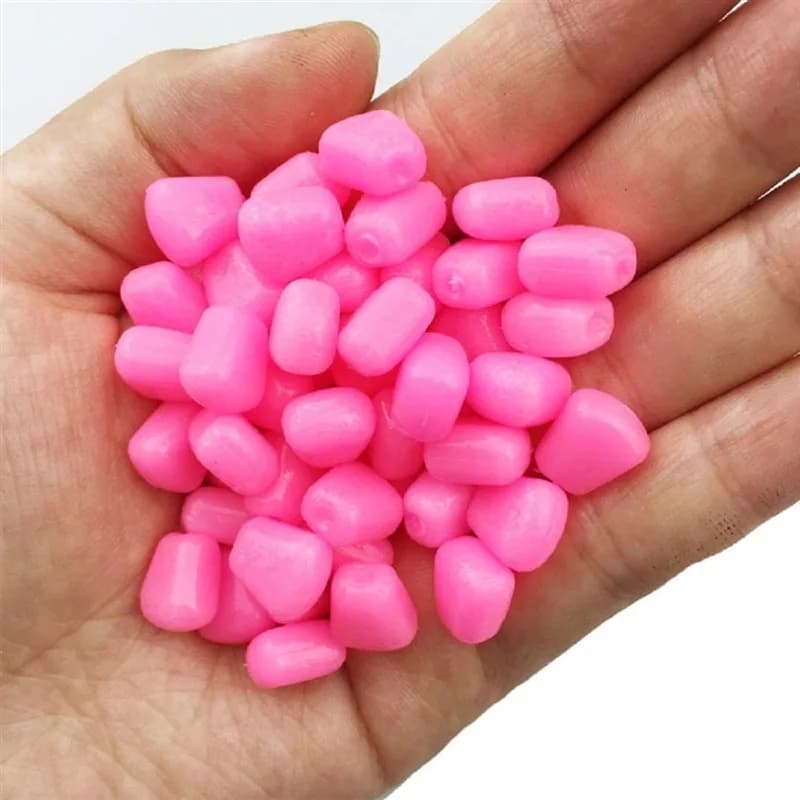 100 pcs Fake Soft Silicone Fishing Lure Grass Carp Baits Corn Kernels Jig The Smell Of Artificial Bait Tackle Set