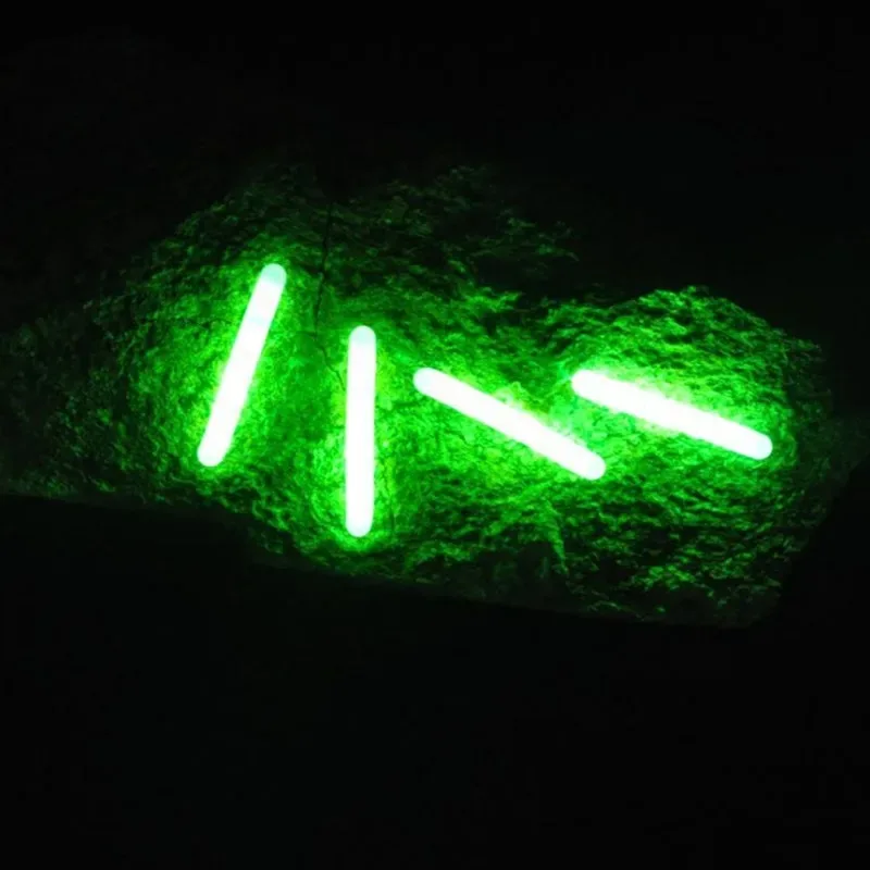 50PCS(10bags) Fishing Float Light Stick Fireflies Fluorescent Lightstick Night Float Rod Light Dark Glow Stick Fishing Tackle