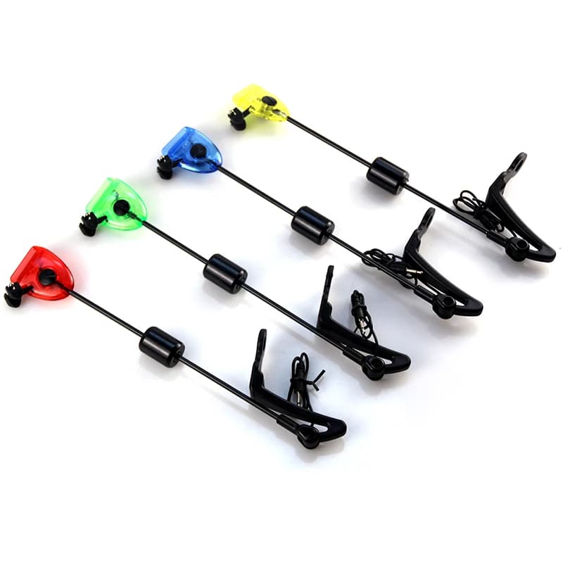 Fishing Swingers Set LED Illuminated Fishing Bite Indicator Fishing Tackle in Zipped Case Outdoor Swing Signal Receiver
