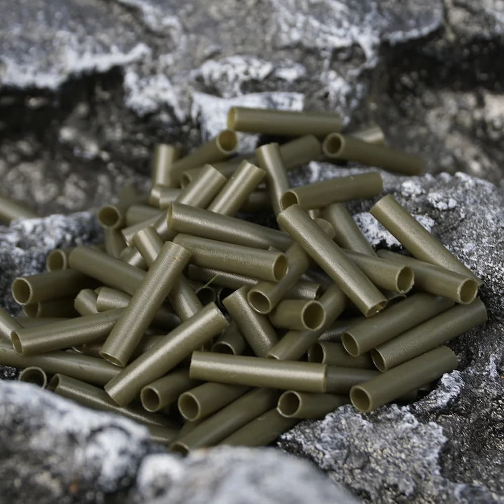 Hirisi 100pcs Heat Shrink Tube Kit for Carp Fishing Anti-Tangle Hook Sleeves Ronnie Hair Rig Accessories Durable Fishing Tackle