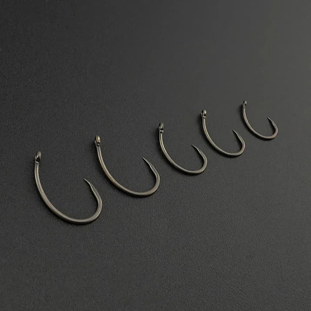 Hirisi 50pcs Coating High Carbon Stainless Steel Barbless Hooks 8012 Fishing Hook Fishing Tool Accessories