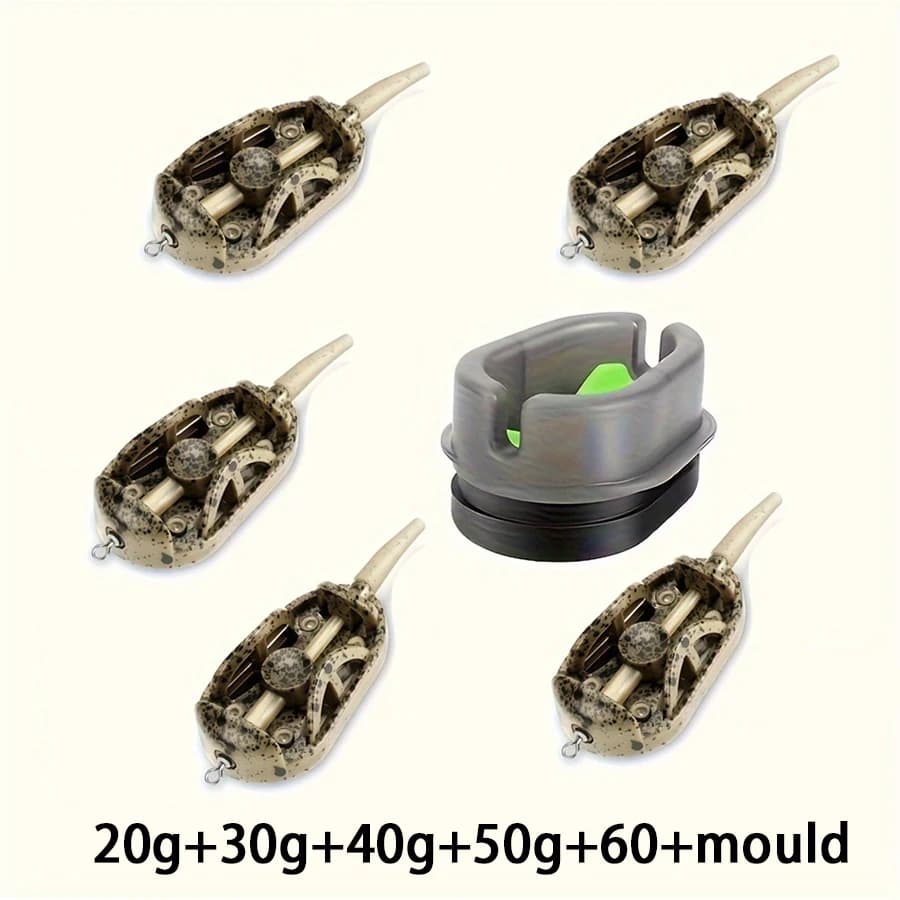 20g/30g/40g/50g/60g method feeder, fishing inline feeder, carp fishing feeder device kit feeder