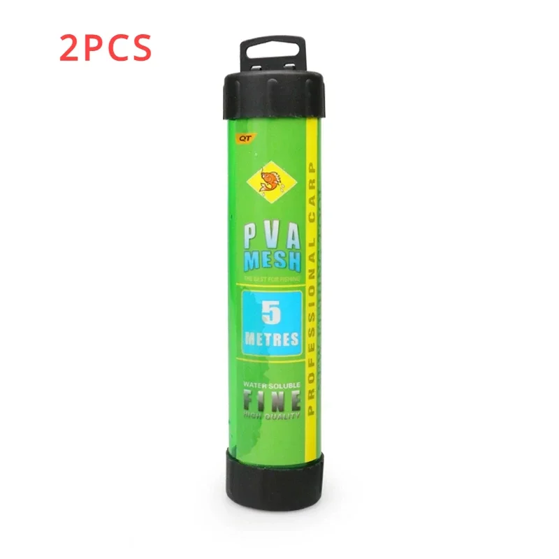 1/2PCS 5M Water Dissolving PVA Narrow Mesh Tube Net Carp Fishing Net Lures Refill Plunger Bar Tackle Carp Fishing  Accessories