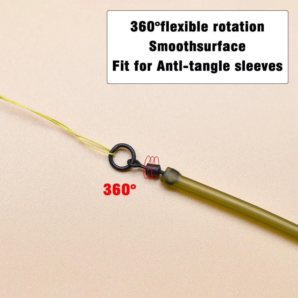 MNFT 40Pcs Quick Change Flexi Ring Swivel Rig Making Terminal Tackle Carp Fishing Accessories