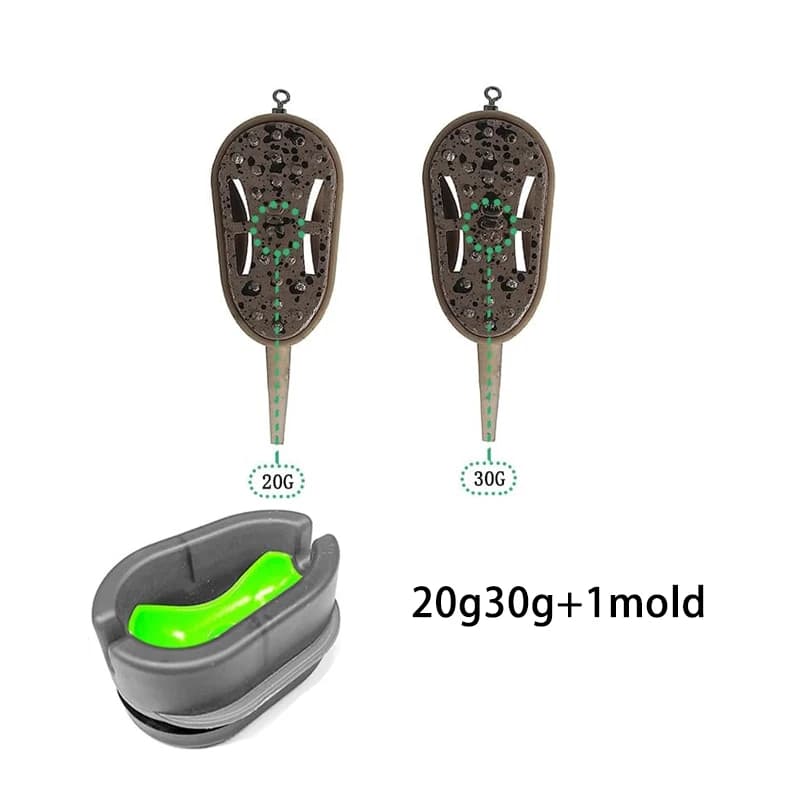YOTO Carp Fishing Method Feeder Set，Inline Fishing Bait with Quick-Release Mould for Carp Fishing, Pellet Fishing, Bait