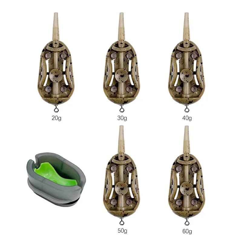 3pcs/6pcs Carp Fishing Method Feeders,20g/30g/40g/50g/60g Fishing Feeders with Quick Realease Mould,Carp Fishing Accessories