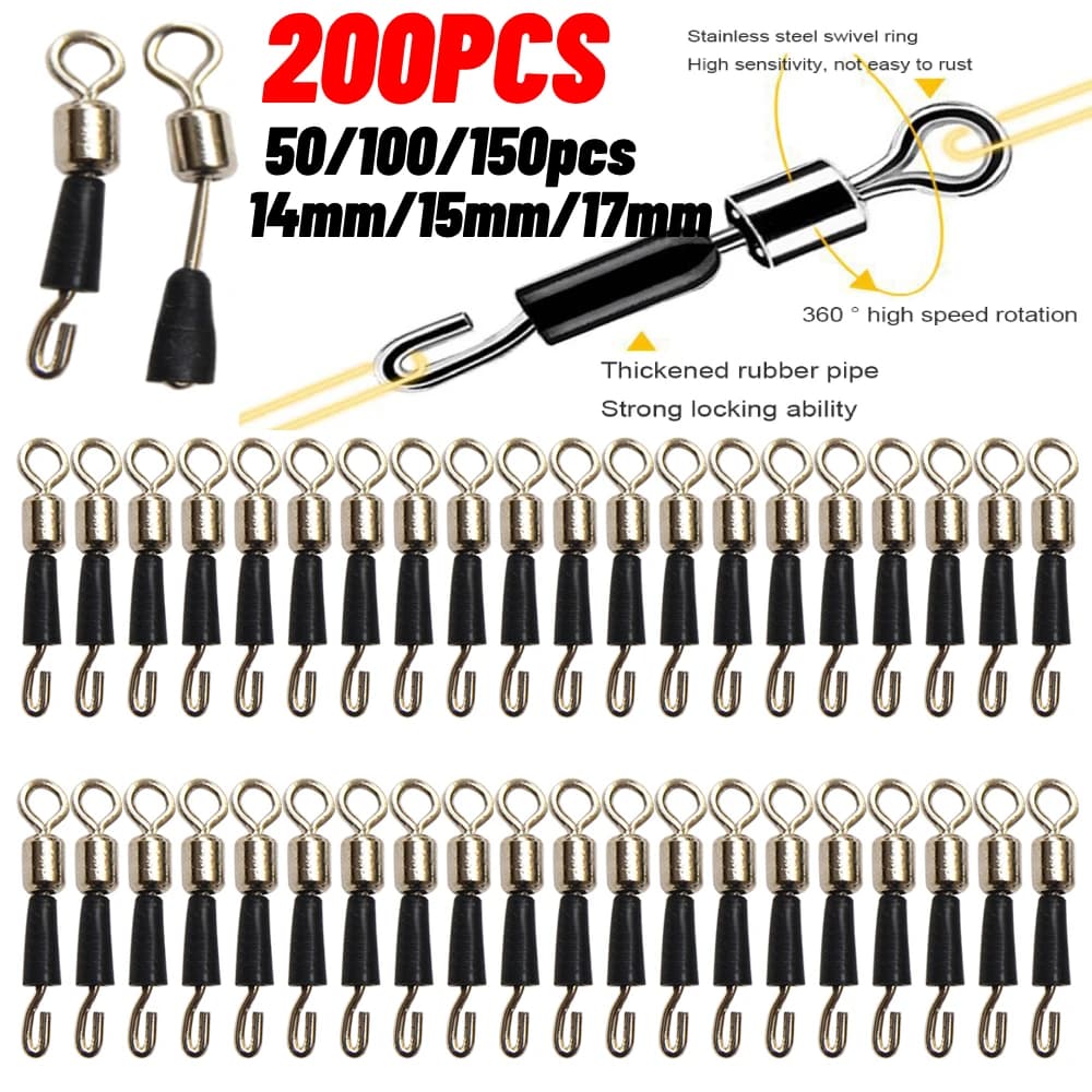 50-200Pcs Carp Fishing Quick Change Feeder Swivels Method Feeder Fishing Accessories Swivel Snaps Carp Fishing Tackle Connector
