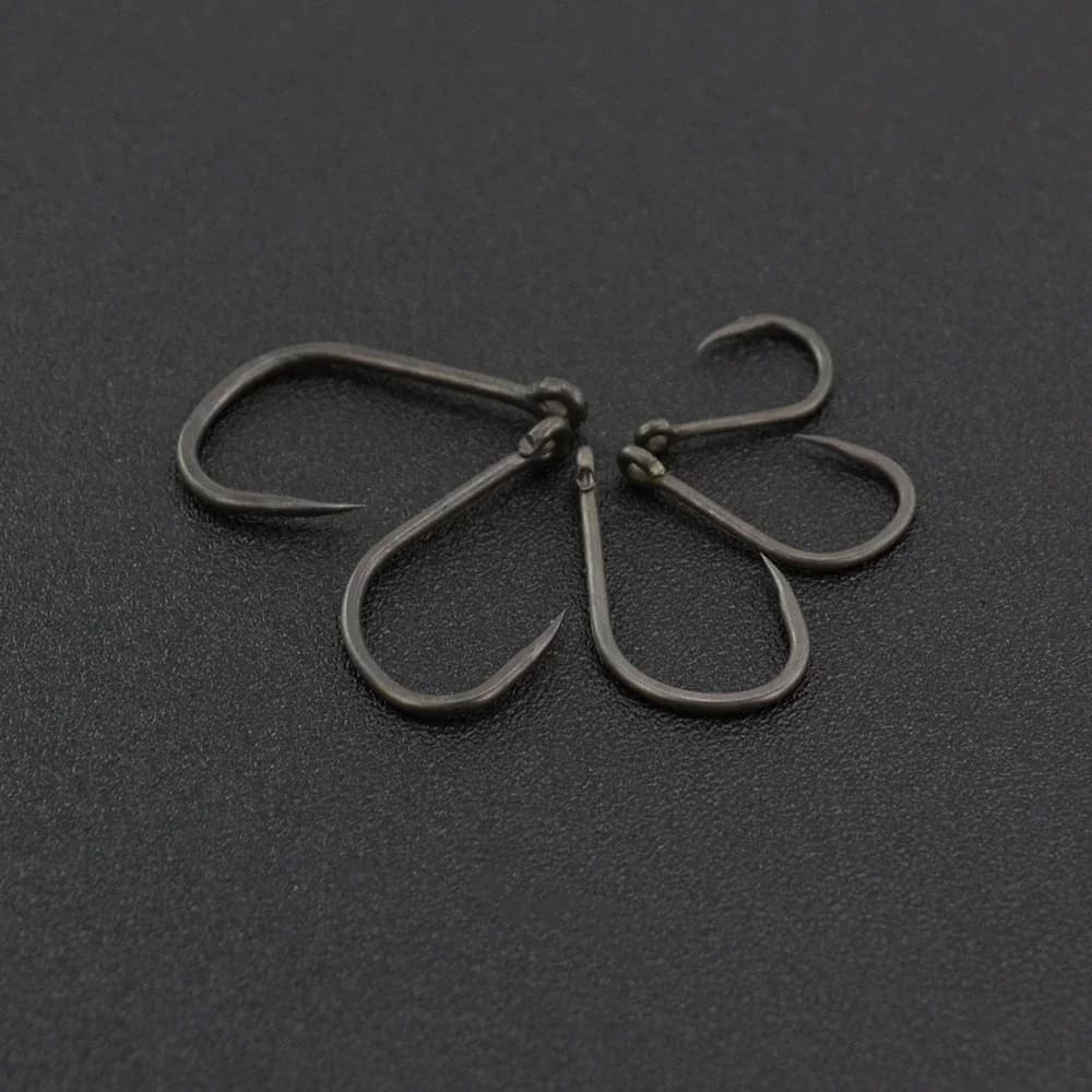 Hirisi 50pcs Barbless Fishing Hooks PTFE Coated High Carbon Steel 8002