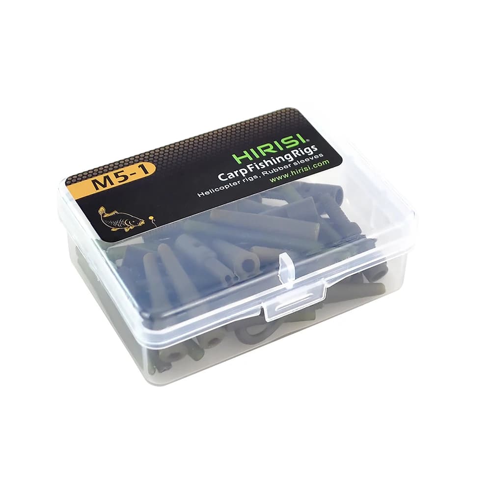 Hirisi 40 x Carp Fishing Safety Lead Clips Tail Rubber Cone Anti Tangle Sleeve Quick Change Swivels Fishing Accessories Rig M5-1