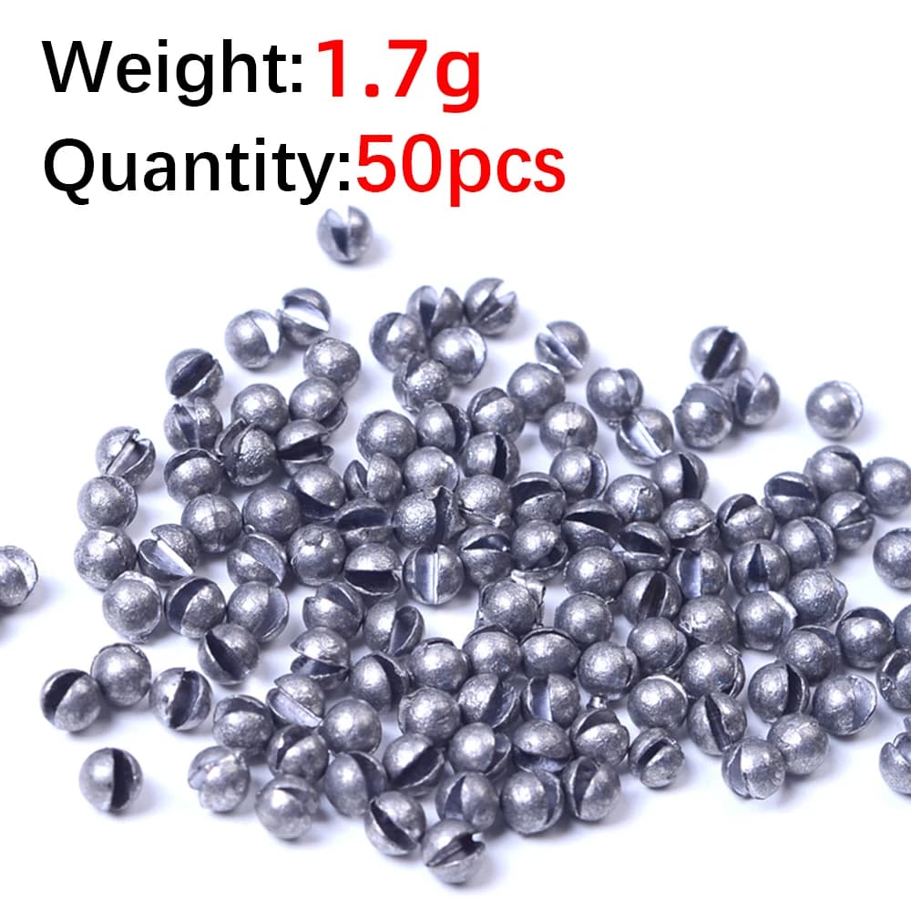 DNDYUJU 50pcs Round Split Shot Fishing Weights Lead Explosion Sinker Fishing Float Weight Tackle Tool Fishing Accessories