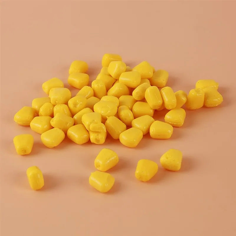 100 pcs Fake Soft Silicone Fishing Lure Grass Carp Baits Corn Kernels Jig The Smell Of Artificial Bait Tackle Set