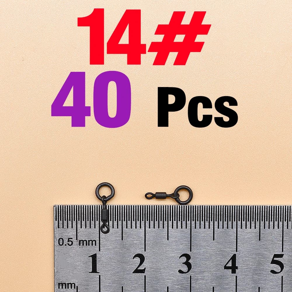 MNFT 40Pcs Quick Change Flexi Ring Swivel Rig Making Terminal Tackle Carp Fishing Accessories