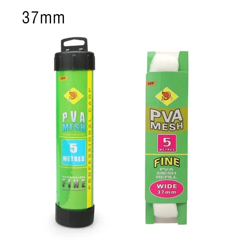 1/2PCS 5M Water Dissolving PVA Narrow Mesh Tube Net Carp Fishing Net Lures Refill Plunger Bar Tackle Carp Fishing  Accessories