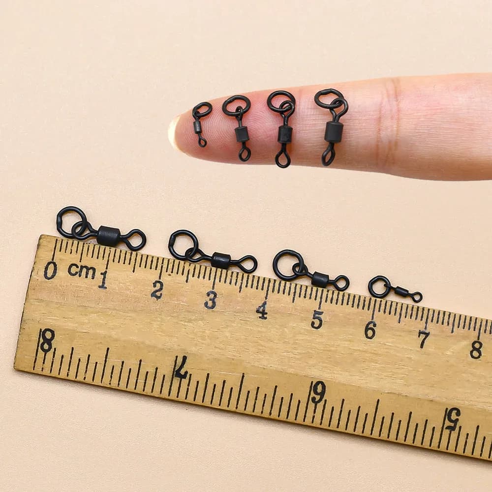 MNFT 40Pcs Quick Change Flexi Ring Swivel Rig Making Terminal Tackle Carp Fishing Accessories
