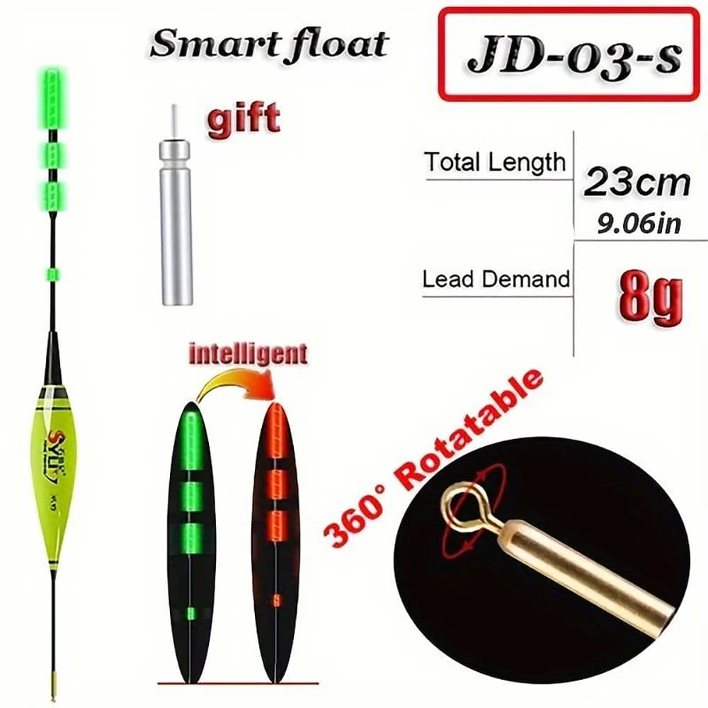 Fishing Smart Electronic Float Gravity Sensor Led 2g 5g 7g 10g Great Buoyancy 2024 Pose Bobbers With CR425 Battery Glow Stick