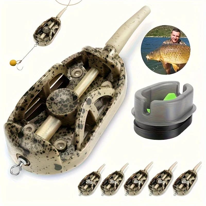 20g/30g/40g/50g/60g method feeder, fishing inline feeder, carp fishing feeder device kit feeder