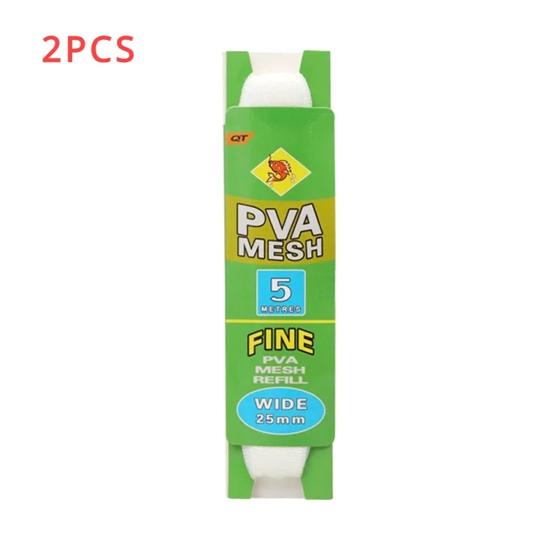 1/2PCS 5M Water Dissolving PVA Narrow Mesh Tube Net Carp Fishing Net Lures Refill Plunger Bar Tackle Carp Fishing  Accessories