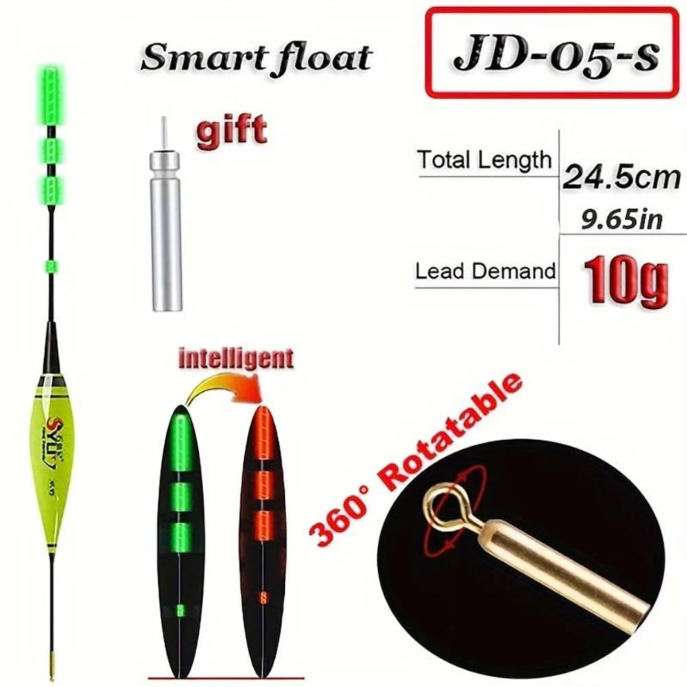 Fishing Smart Electronic Float Gravity Sensor Led 2g 5g 7g 10g Great Buoyancy 2024 Pose Bobbers With CR425 Battery Glow Stick