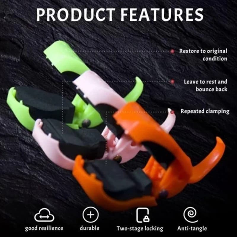 2/4/10pcs Quick-Attach Fishing Rod Clip Multifunctional Anti-Slip Fishing Rod Holder Grip Tackle Organizer Fishing Tools 낚시용품