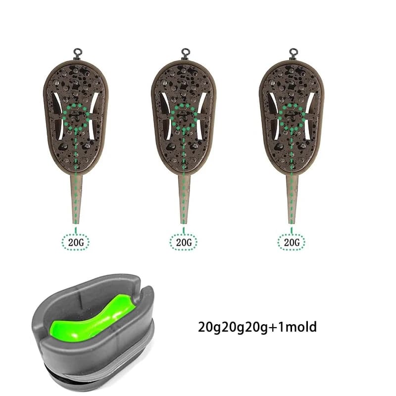 YOTO Carp Fishing Method Feeder Set，Inline Fishing Bait with Quick-Release Mould for Carp Fishing, Pellet Fishing, Bait