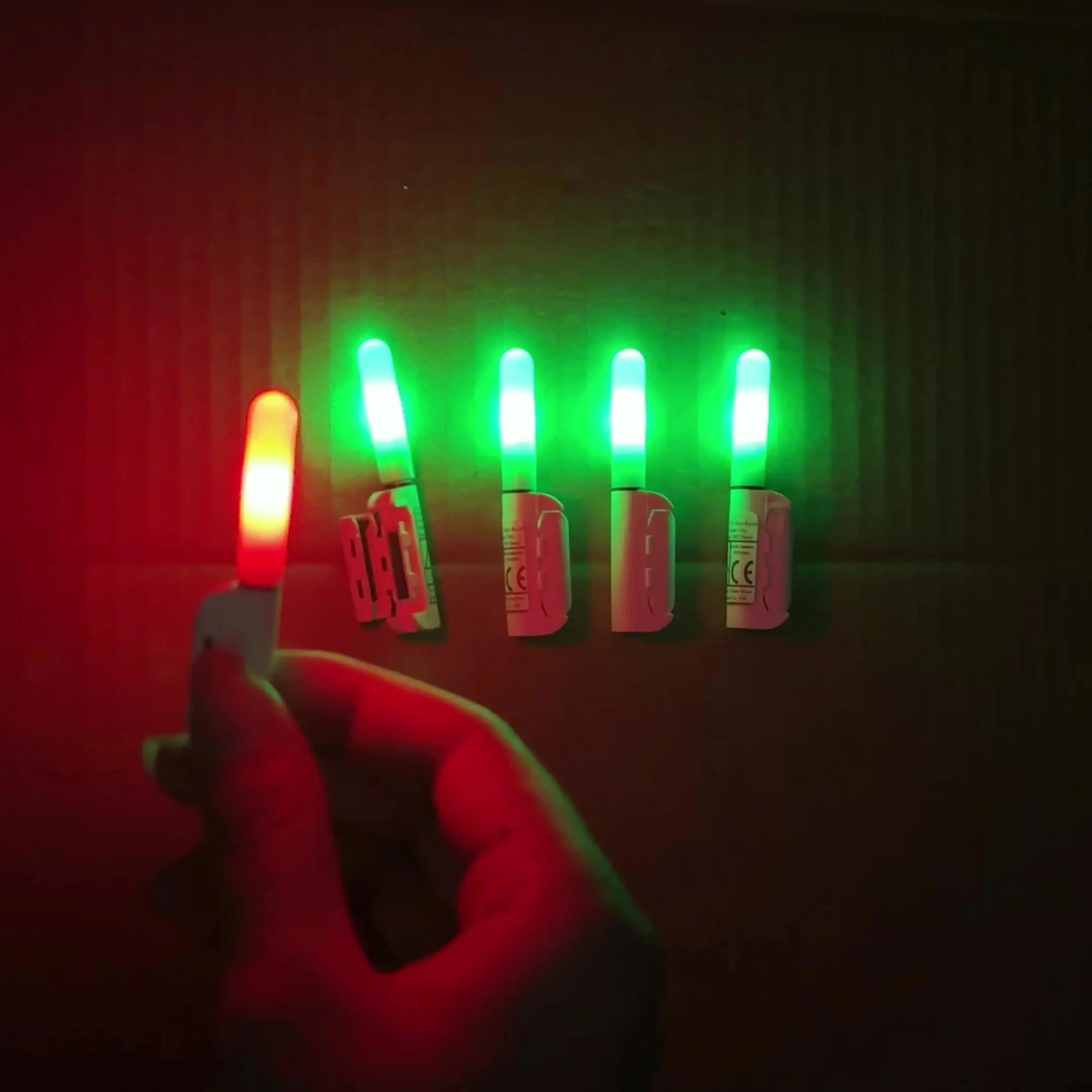 5pcs Fishing Bite Indicator, Color-Changing Rod Tip Light,Suitable for Sea Fishing, Fishing Accessories,Without Battery