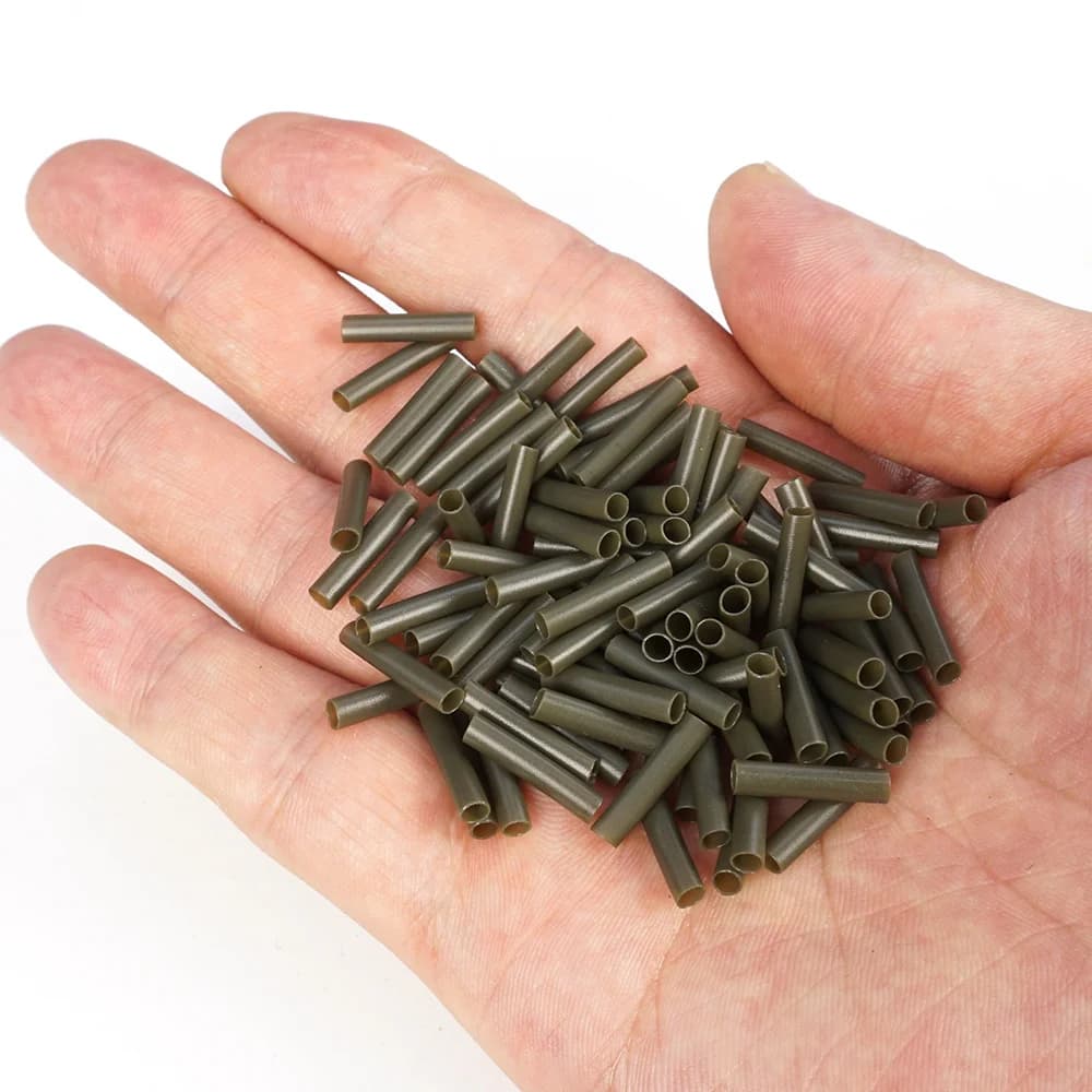 Hirisi 100pcs Heat Shrink Tube Kit for Carp Fishing Anti-Tangle Hook Sleeves Ronnie Hair Rig Accessories Durable Fishing Tackle