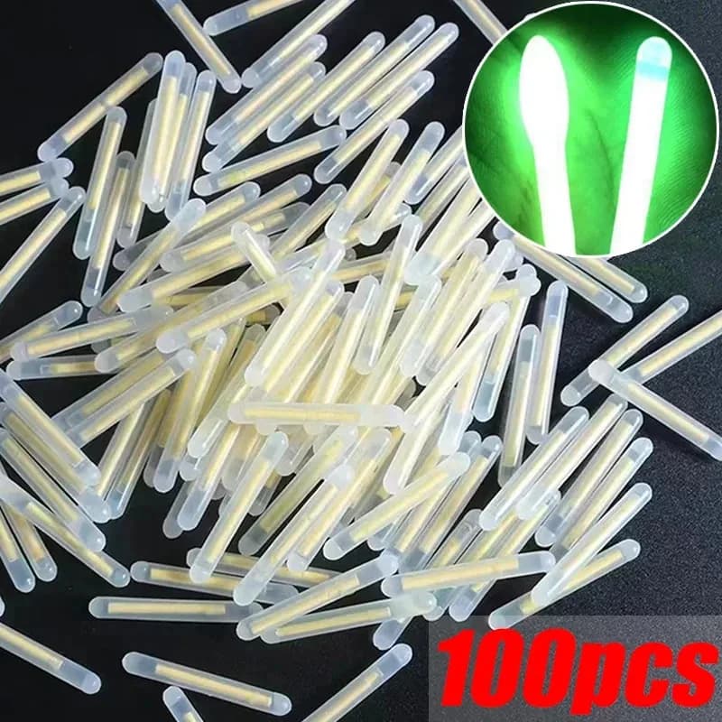 BRAVMACK 50/100pcs Outdoor Fishing Fluorescent Rod Firefly Fluorescent Rod Light Fishing Floating Rod Light Dark Luminous Rod